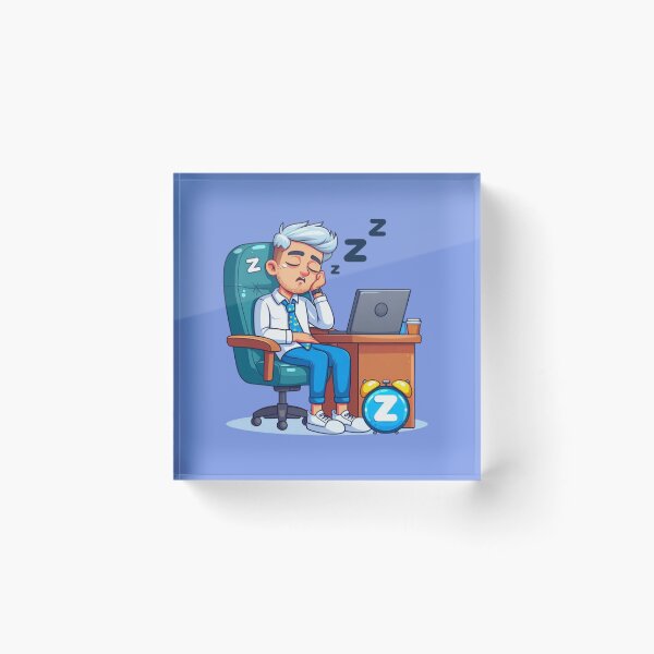 Item preview, Gen Z Sleeping Office Burnout Office Worker Millennial Tired designed and sold by DibuHumor.