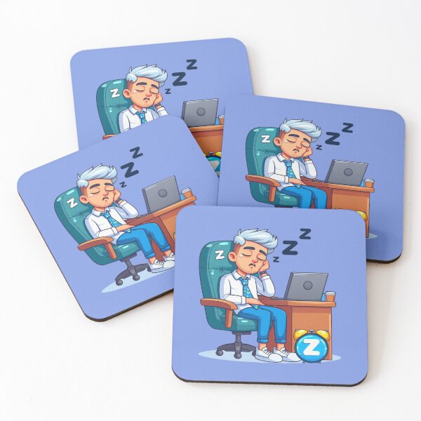 Item preview, Gen Z Sleeping Office Burnout Office Worker Millennial Tired designed and sold by DibuHumor.