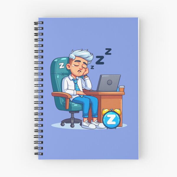 Item preview, Gen Z Sleeping Office Burnout Office Worker Millennial Tired designed and sold by DibuHumor.