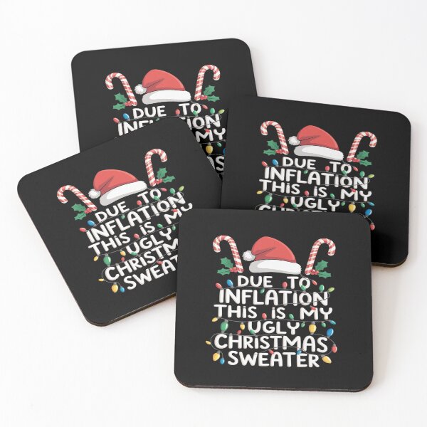 Item preview, Funny Due to Inflation Ugly Christmas Sweaters designed and sold by AmparoBoyle.