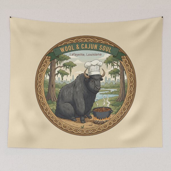 Item preview, Wool & Cajun Soul – Lafayette Buffalo Cooking designed and sold by PostersMode.
