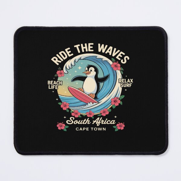 Item preview, Penguin Surfing Waves South Africa Cape Cod Surfs Up Fun designed and sold by DrewLeuschke.