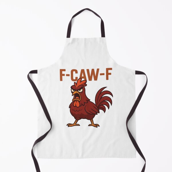 Item preview, F-CAW-F – Angry Rooster Cartoon | Cheeky Pun Meme designed and sold by Bernd Friese.