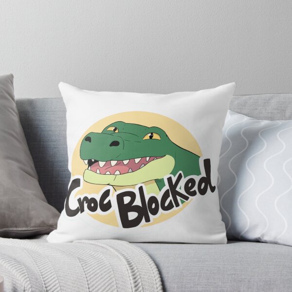 Item preview, CrocBlocked! Silly Crocodile Sticker designed and sold by Veshtitsa.