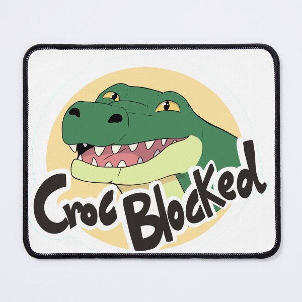 Item preview, CrocBlocked! Silly Crocodile Sticker designed and sold by Veshtitsa.
