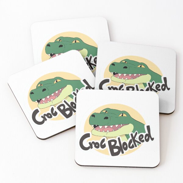 Item preview, CrocBlocked! Silly Crocodile Sticker designed and sold by Veshtitsa.