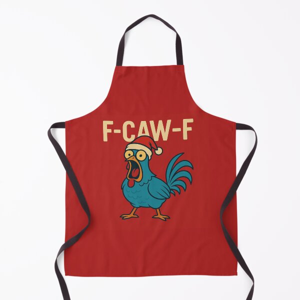 Item preview, F-CAW-F – Christmas rooster with hat | cheeky Xmas meme designed and sold by Bernd Friese.