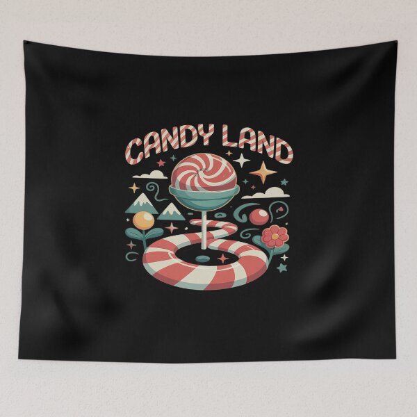Item preview, Xmas Candy Land Rainbow Trail Candy Cane Merry Christmas designed and sold by RayArmstrong.