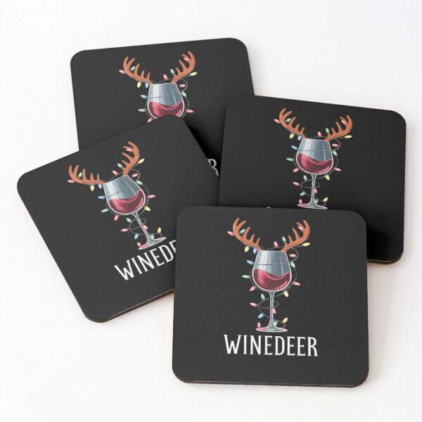 Item preview, Winedeer Reinbeer Santa Hat Reindeer Couple Xmas designed and sold by DrewLeuschke.