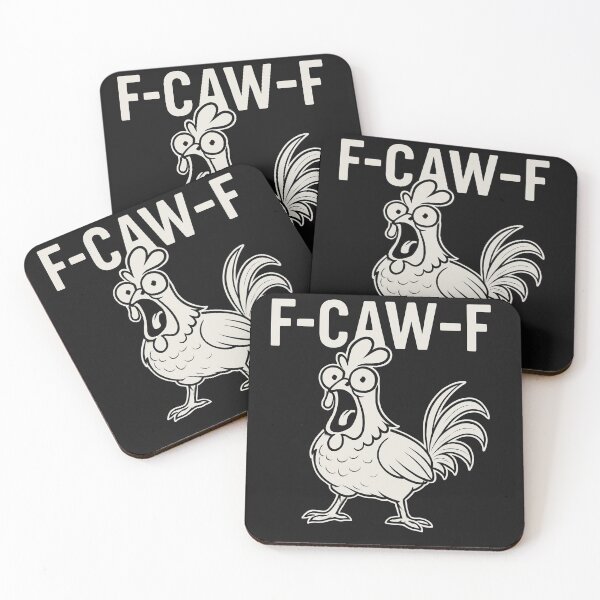 Item preview, F-CAW-F – Angry Rooster | Black and White Meme designed and sold by Bernd Friese.