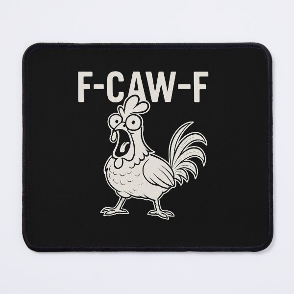 Item preview, F-CAW-F – Angry Rooster | Black and White Meme designed and sold by Bernd Friese.