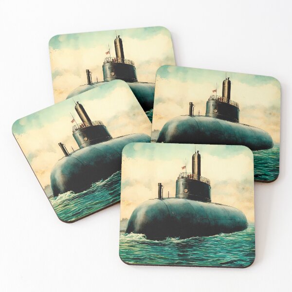 Item preview, Vintage Explorer Submarine Whimsical Art designed and sold by LanaGustavsson.