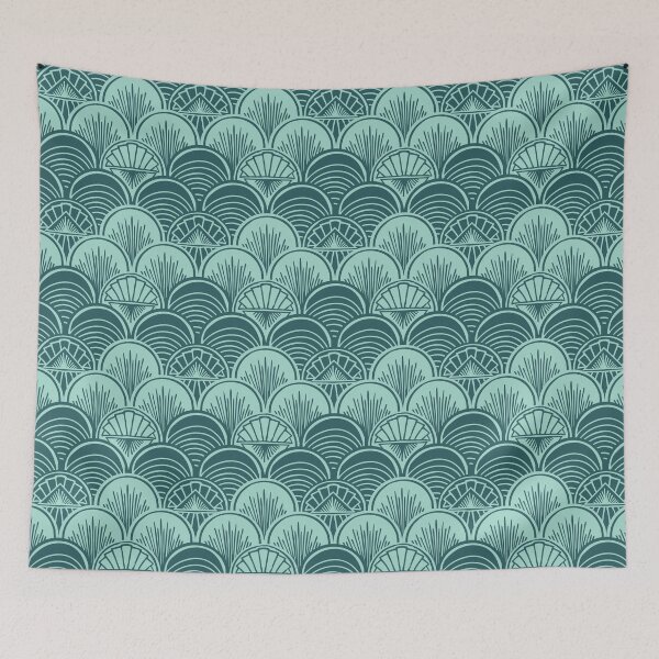 Item preview, The Jazz Age Art Deco Pattern in Mint Green designed and sold by Goddessart.