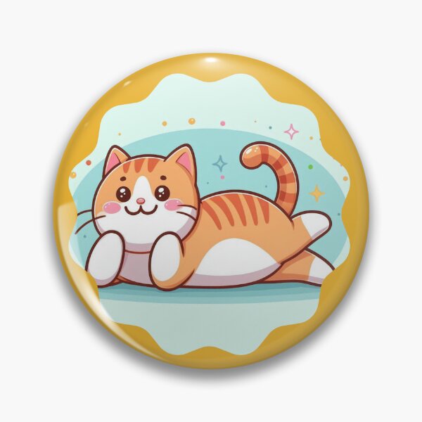 Item preview, Kawaii Orange Cat Adorable Tabby Lying Down Ginger Cat Cute designed and sold by DibuHumor.