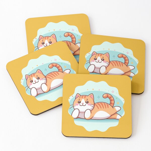 Item preview, Kawaii Orange Cat Adorable Tabby Lying Down Ginger Cat Cute designed and sold by DibuHumor.