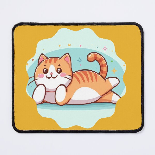 Item preview, Kawaii Orange Cat Adorable Tabby Lying Down Ginger Cat Cute designed and sold by DibuHumor.
