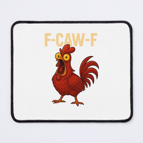 Item preview, F-CAW-F Hahn – Funny Rooster Meme on Orange designed and sold by Bernd Friese.