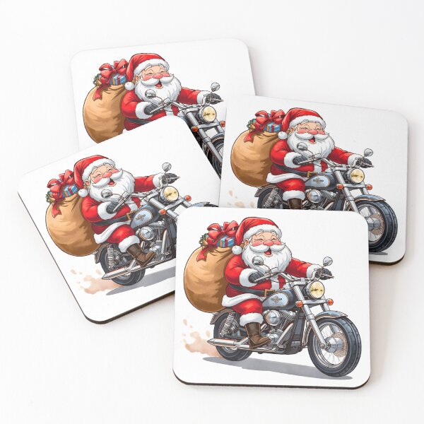 Item preview, Biker Santa Claus Riding Motorcycle | Cool Christmas Design designed and sold by BrightVibesshop.