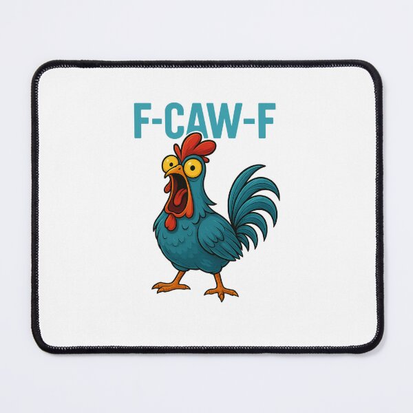Item preview, F-CAW-F Rooster – Funny meme with neon glow designed and sold by Bernd Friese.