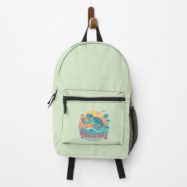 Item preview, Tides of Joy – Santa Monica Surfing Turtle designed and sold by PostersMode.