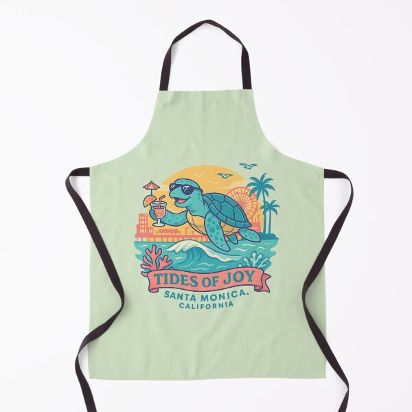 Item preview, Tides of Joy – Santa Monica Surfing Turtle designed and sold by PostersMode.