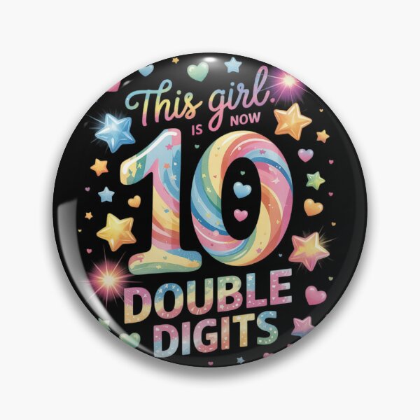 Item preview, 10th Birthday This Girl Is Now 10 Double Digits Tie Dye  designed and sold by KonstanKoraner.