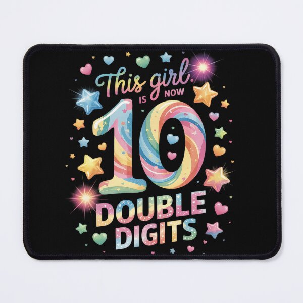 Item preview, 10th Birthday This Girl Is Now 10 Double Digits Tie Dye  designed and sold by KonstanKoraner.