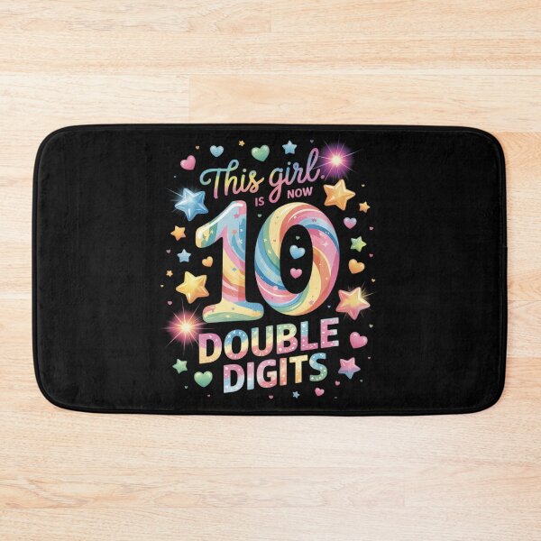 Item preview, 10th Birthday This Girl Is Now 10 Double Digits Tie Dye  designed and sold by KonstanKoraner.