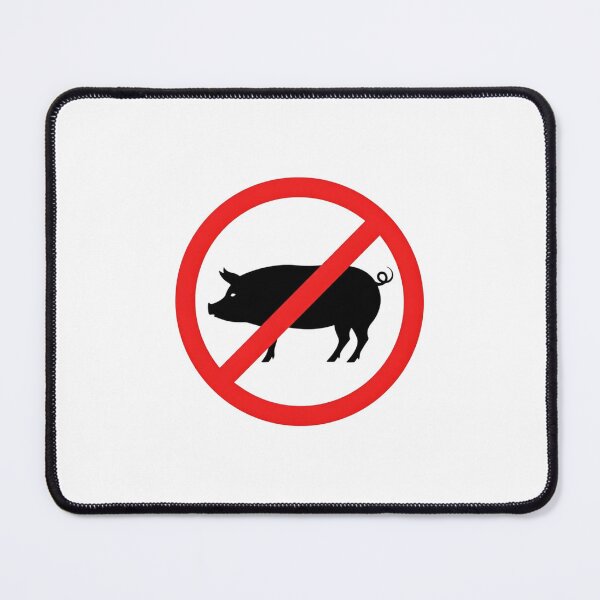 Item preview, No Pigs Allowed – Iconic Prohibition Sign with Pig Silhouette designed and sold by PixelVibe782.