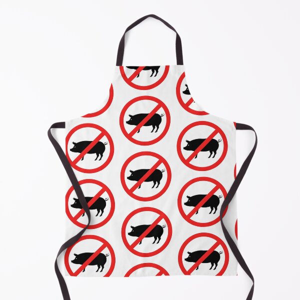Item preview, No Pigs Allowed – Iconic Prohibition Sign with Pig Silhouette designed and sold by PixelVibe782.
