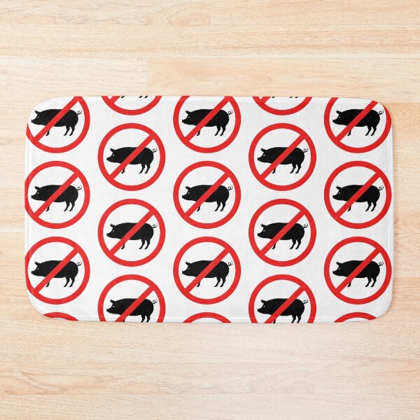 Item preview, No Pigs Allowed – Iconic Prohibition Sign with Pig Silhouette designed and sold by PixelVibe782.