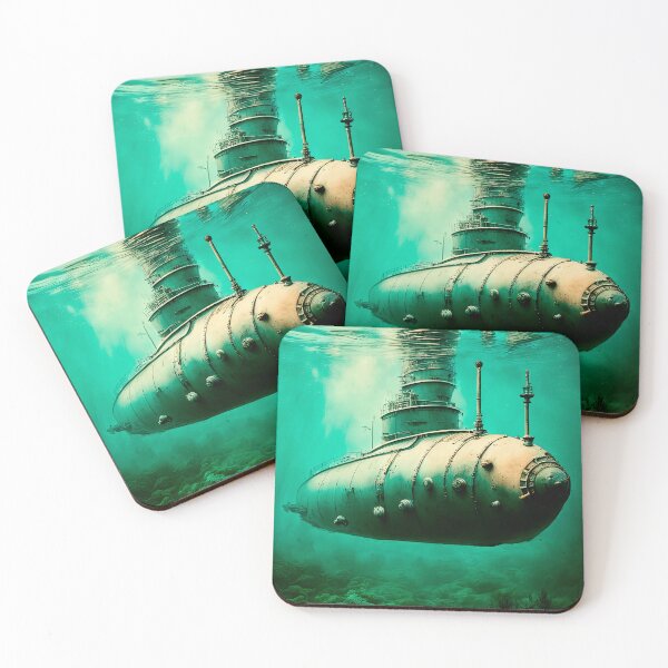 Item preview, Vintage Explorer Submarine Whimsical Art designed and sold by LanaGustavsson.