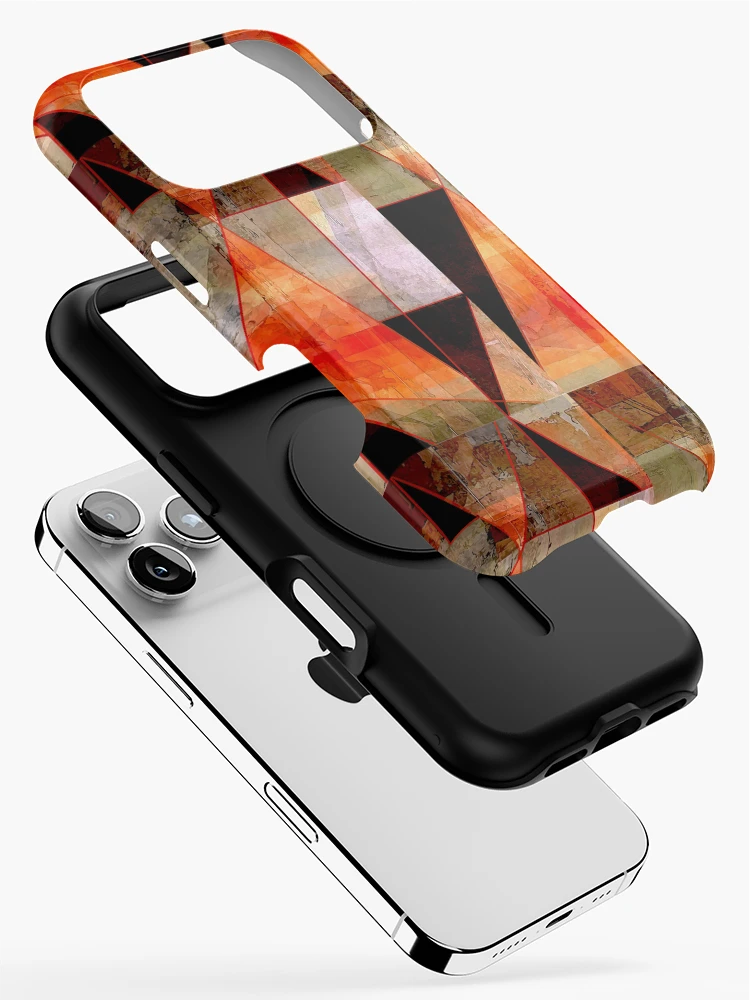 Thumbnail 2 of 4, iPhone Case, Triangle Quilt Pattern designed and sold by ViaARTfactory.