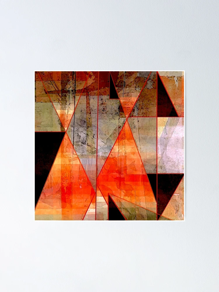 Thumbnail 1 of 3, Poster, Triangle Quilt Pattern designed and sold by ViaARTfactory.
