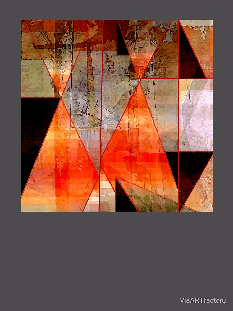 Thumbnail 6 of 6, Premium Oversized Sweatshirt, Triangle Quilt Pattern designed and sold by ViaARTfactory.