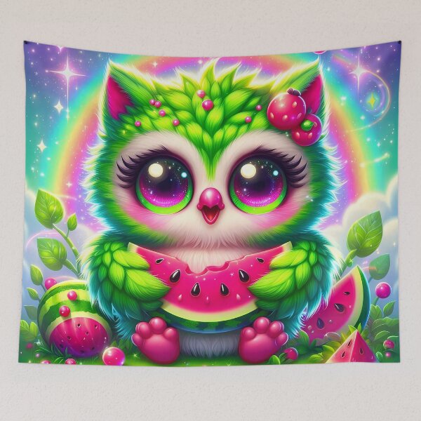 Item preview, Owl holding a watermelon  designed and sold by Jbl55.
