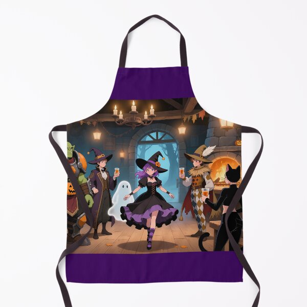 Item preview, Halloween Fantasy Tavern Party – Cozy Witch Dance, Ghost & Pumpkin Art designed and sold by The Paper Comet.