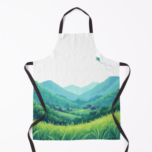 Item preview, Green Valley Kite Flying Landscape Art designed and sold by 0606PM.