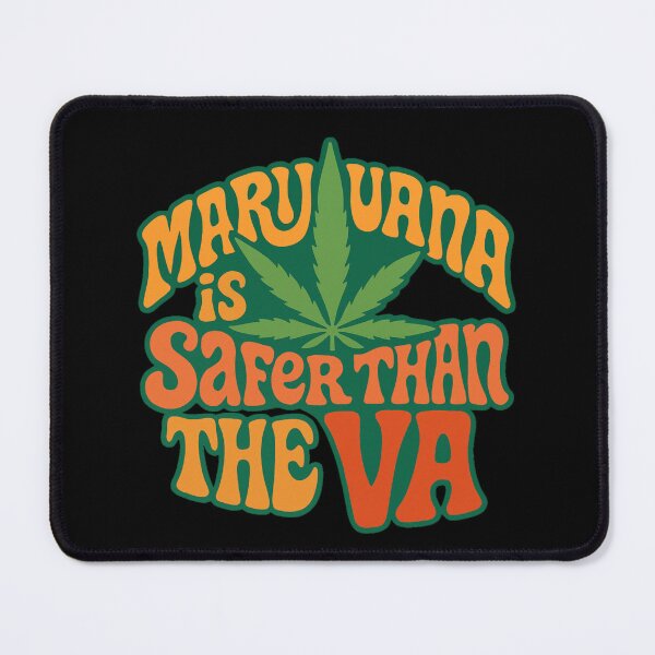Item preview, Marijuana Is Safer Than the VA – 70s Retro designed and sold by getpressedshirt.