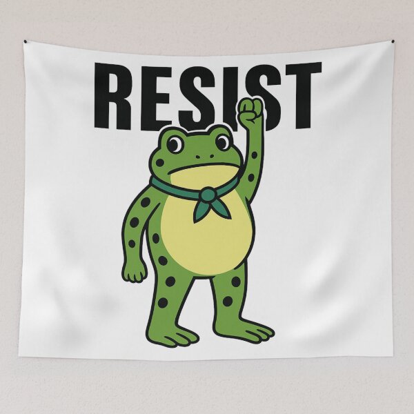 Item preview, Resist Frog, Free Portland, Freedom Frog, Due Process, Anti Maga, Activist, Political, Feminist Equality designed and sold by toongstudio.