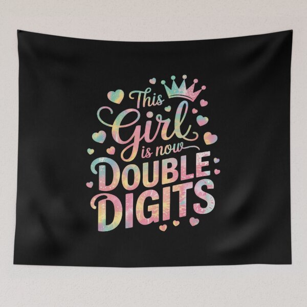 Item preview, 10th Birthday This Girl Is Now 10 Double Digits Tie Dye1  designed and sold by KonstanKoraner.