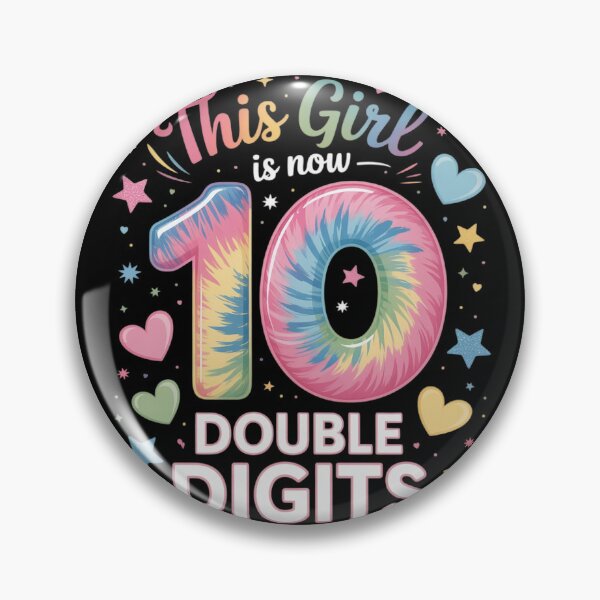 Item preview, 10th Birthday Gift This Girl Is Now 10 Double Digits Tie Dye4  designed and sold by KonstanKoraner.