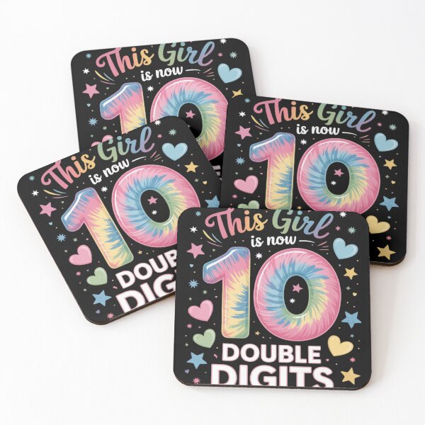 Item preview, 10th Birthday Gift This Girl Is Now 10 Double Digits Tie Dye4  designed and sold by KonstanKoraner.