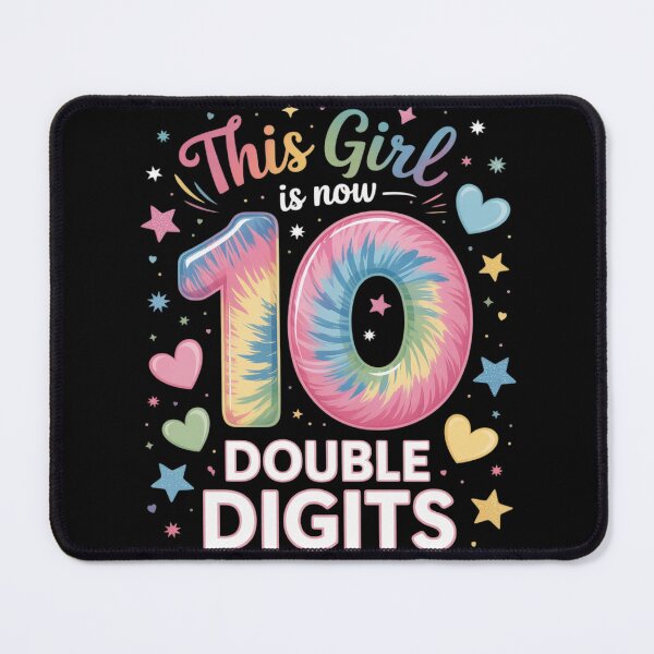 Item preview, 10th Birthday Gift This Girl Is Now 10 Double Digits Tie Dye4 designed and sold by KonstanKoraner.