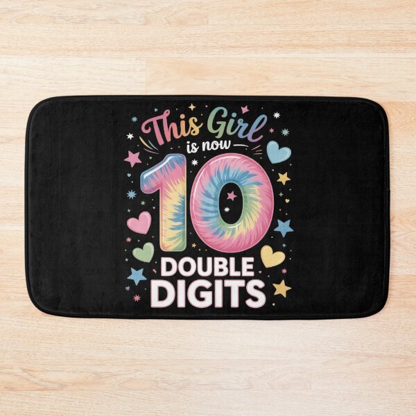 Item preview, 10th Birthday Gift This Girl Is Now 10 Double Digits Tie Dye4  designed and sold by KonstanKoraner.