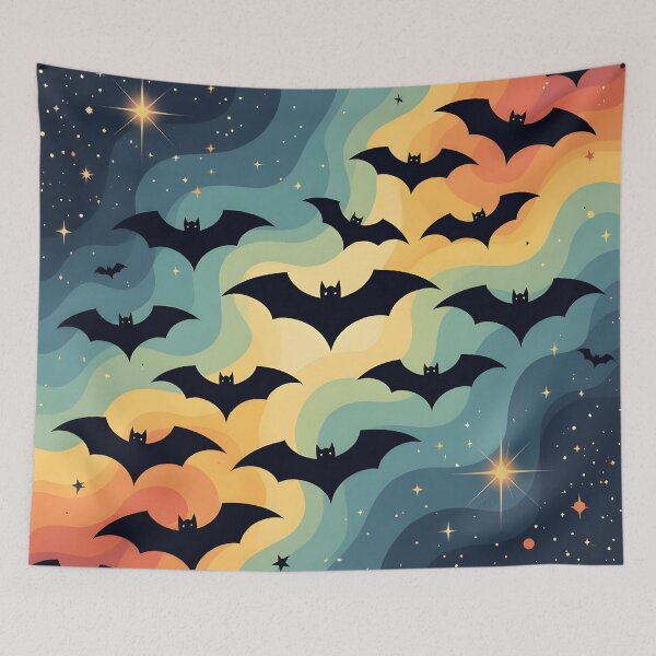 Item preview, Bauhaus Bats Celestial Nebula designed and sold by WhimsicalThredz.
