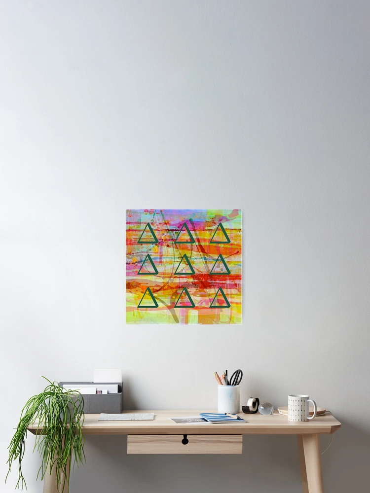 Thumbnail 2 of 3, Poster, Triangle Abstract Pattern designed and sold by ViaARTfactory.