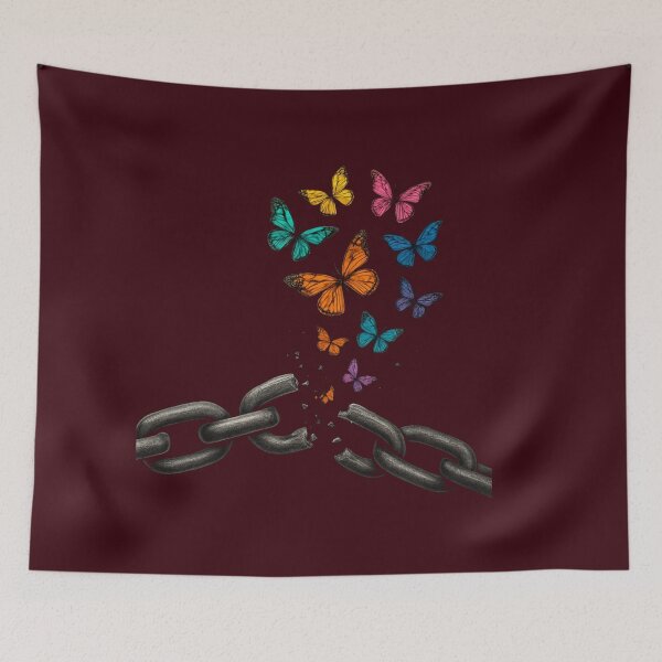 Item preview, Break Free Butterfly T-Shirt | Freedom & Transformation Design | Inspirational Mental Health Awareness Tee designed and sold by KDesignCrafts.