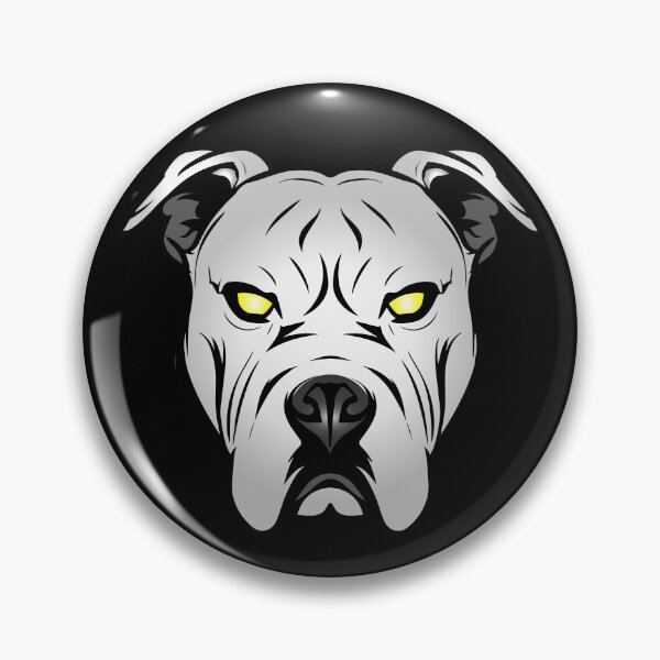 Item preview, White Pitbull Head - Fierce Canine Spirit designed and sold by criptart.