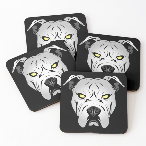Item preview, White Pitbull Head - Fierce Canine Spirit designed and sold by criptart.